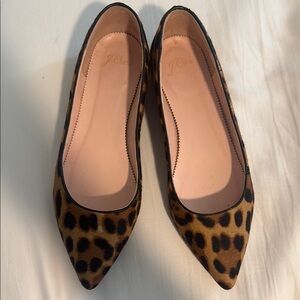 J. Crew Animal Print Pointed Flats